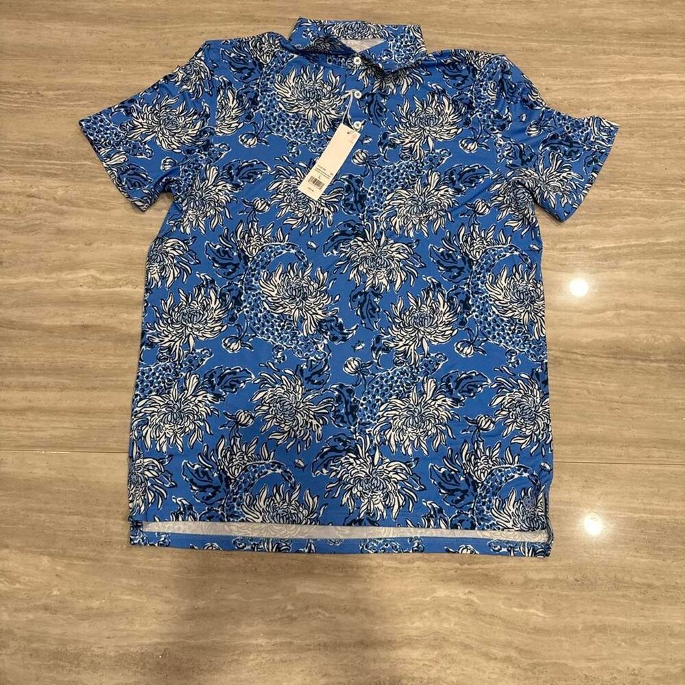 Southern tide blue shirt with